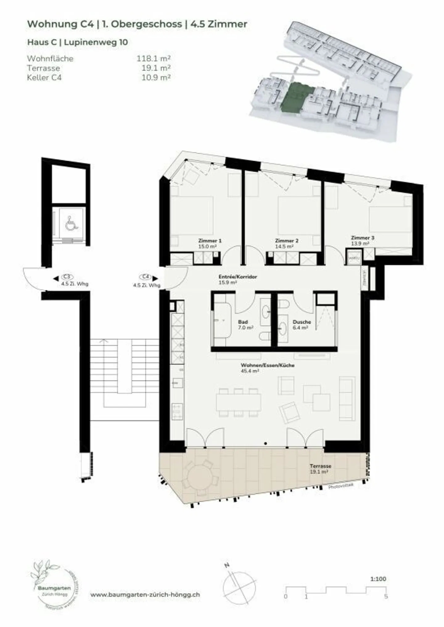Neues 4.5-Zimmer-Apartment in Zürich - Foto 1 von 7