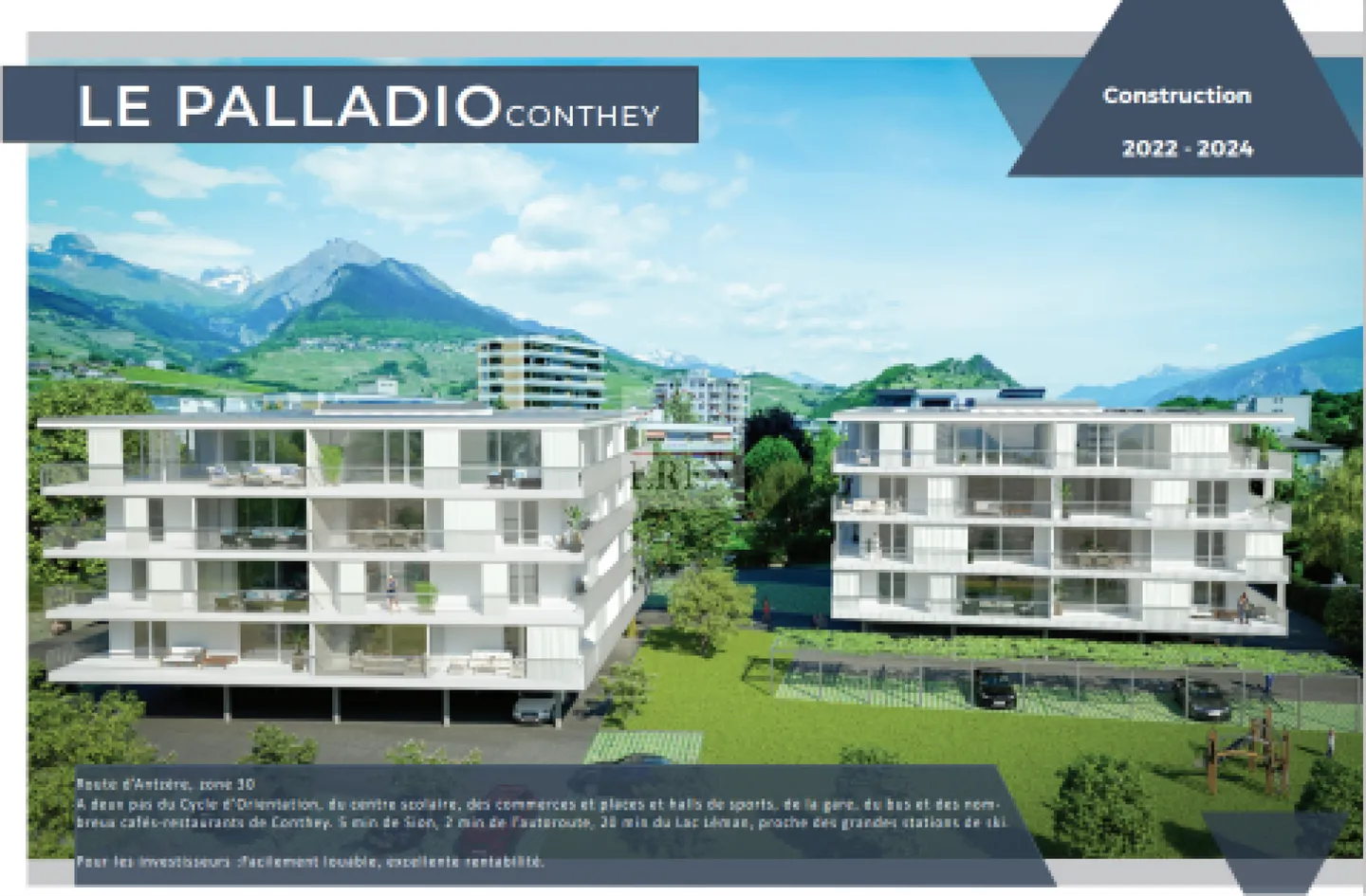 Residenza Palladio a Conthey - Nuovi appartamenti di alta gamma (monolocale, 2,5p, 3,5p, 4,5p, attici, loft) - Foto 2 di 25