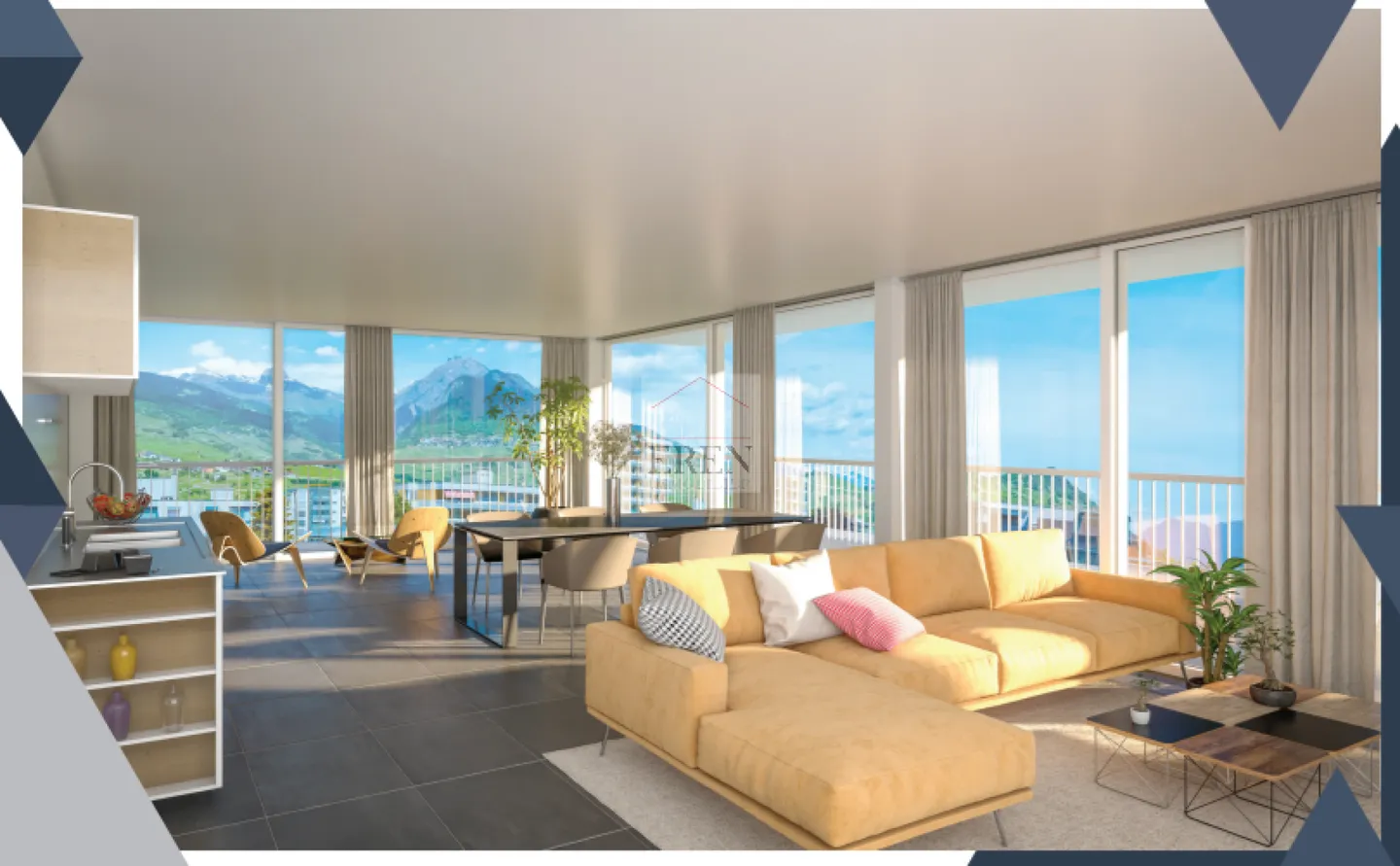 Residenza Palladio a Conthey - Nuovi appartamenti di alta gamma (monolocale, 2,5p, 3,5p, 4,5p, attici, loft) - Foto 4 di 25