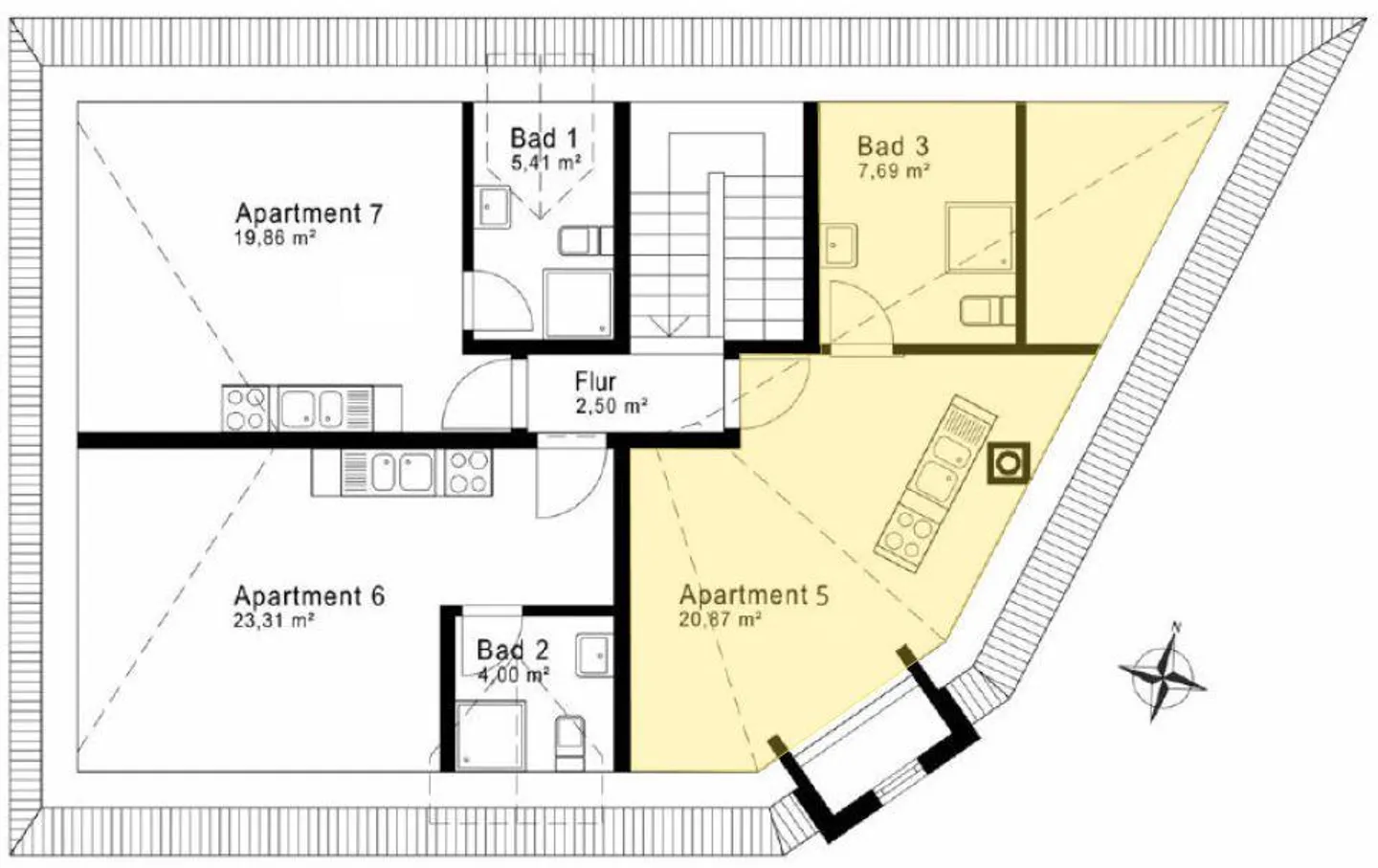 möbliertes Studio inkl. Strom / Swisscom-TV und Internet - Foto 7 von 7