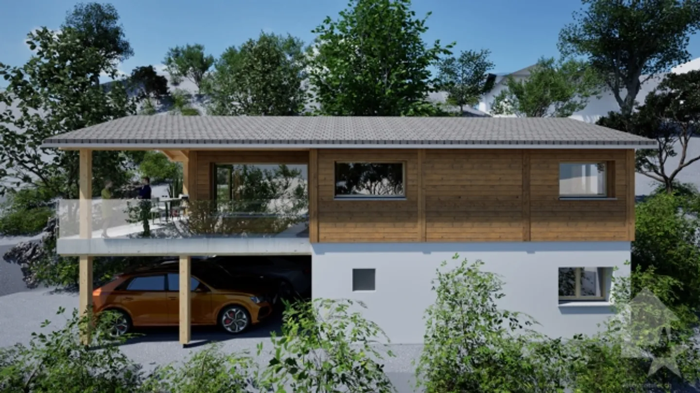 Land with a magnificent construction project of 3.5 rooms - Photo 3 of 7