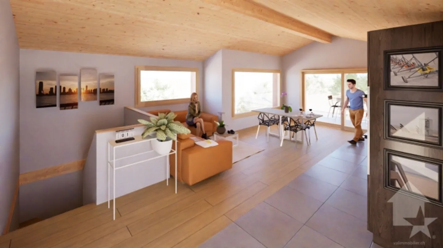 Land with a magnificent construction project of 3.5 rooms - Photo 6 of 7