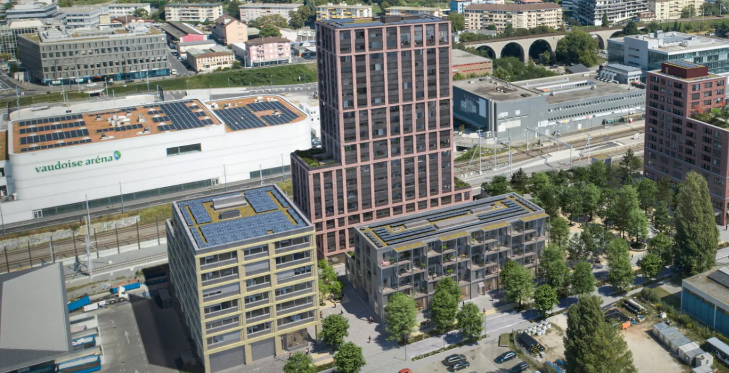 Innenparkplatz in der Nähe der Vaudoise Aréna und des CFF-Bahnhofs - Foto 1 von 1