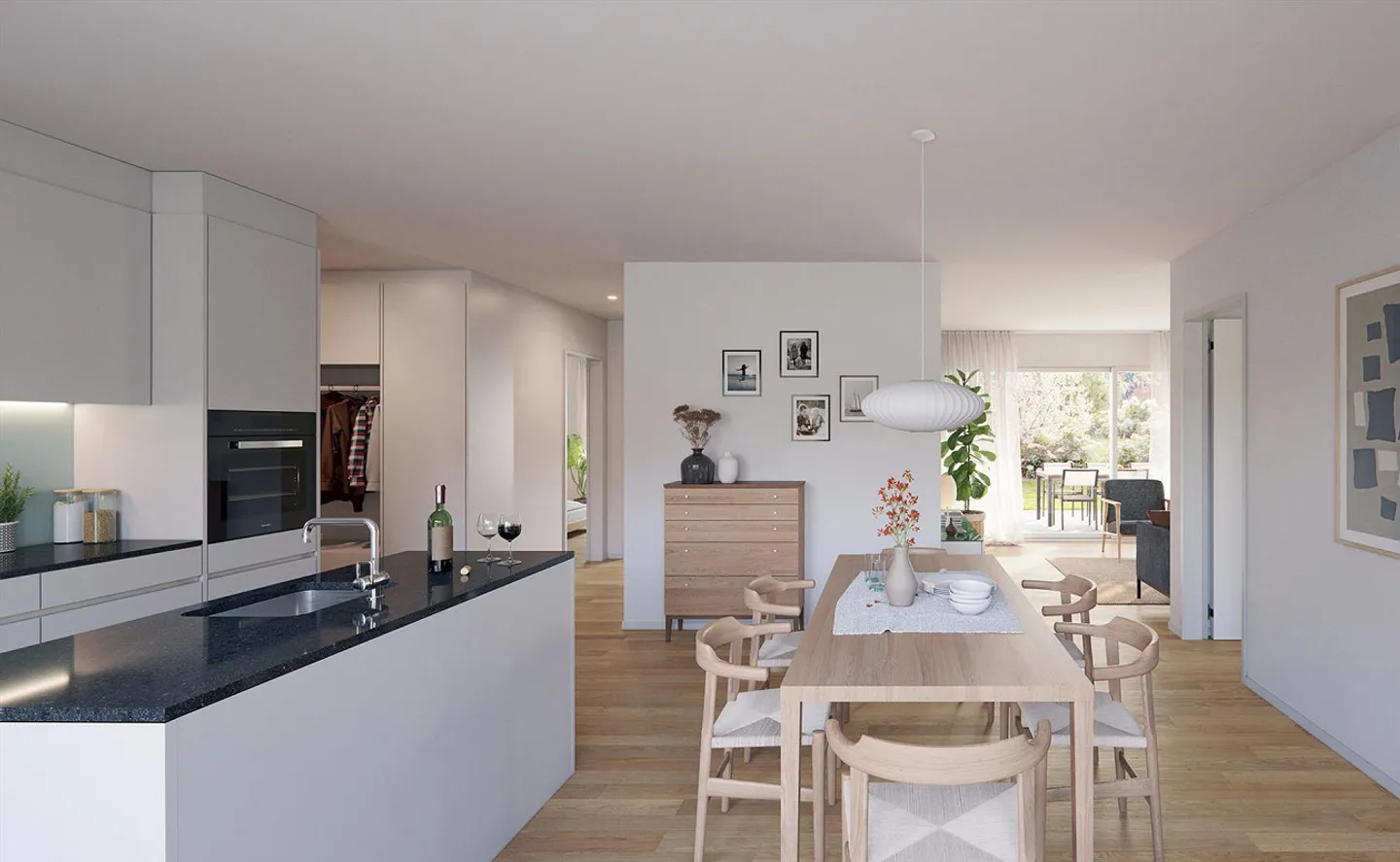 Neubau-Gartenwohnung mit moderner Haustechnik und offenem Grundriss - Foto 2 von 11