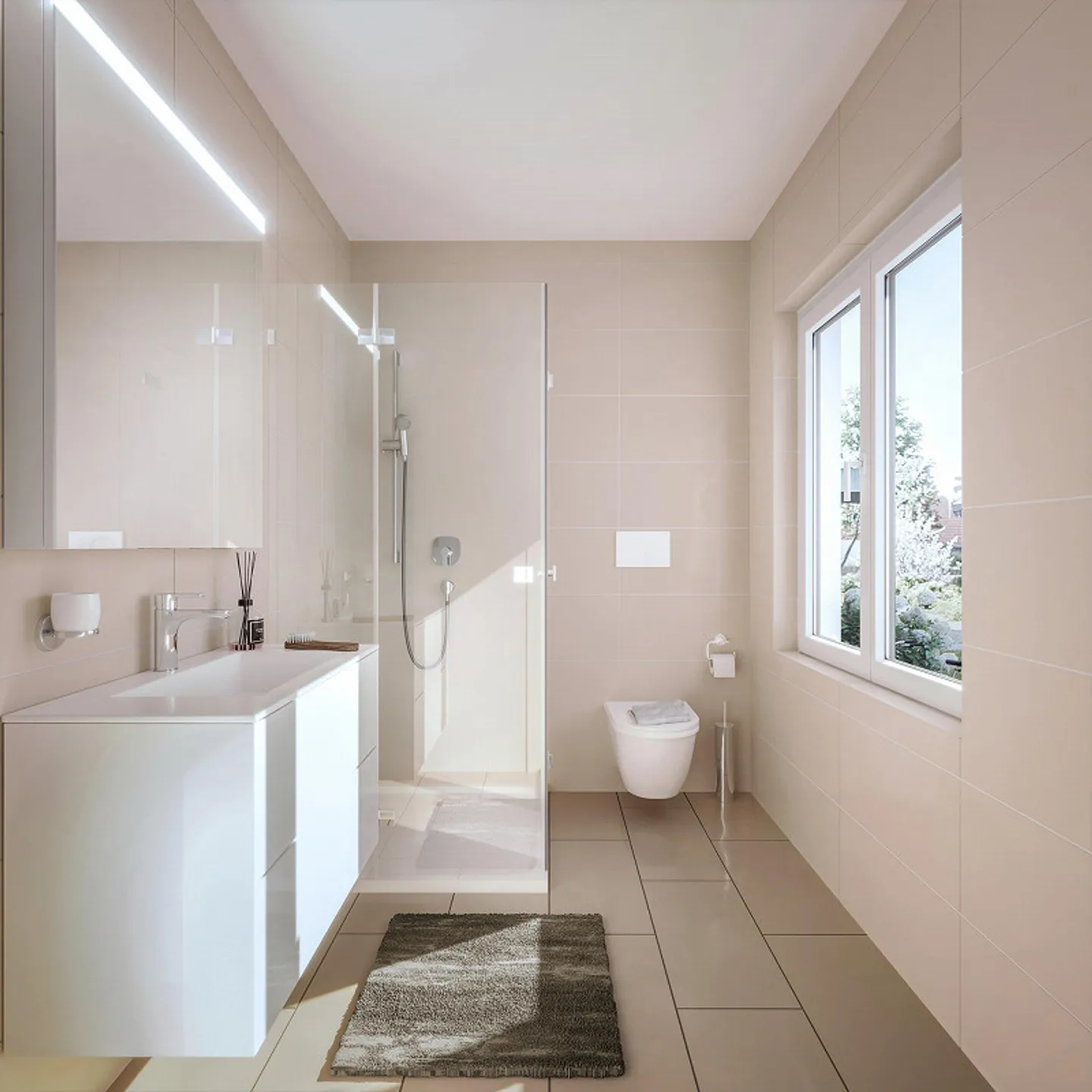 Neubau-Gartenwohnung mit moderner Haustechnik und offenem Grundriss - Foto 4 von 11