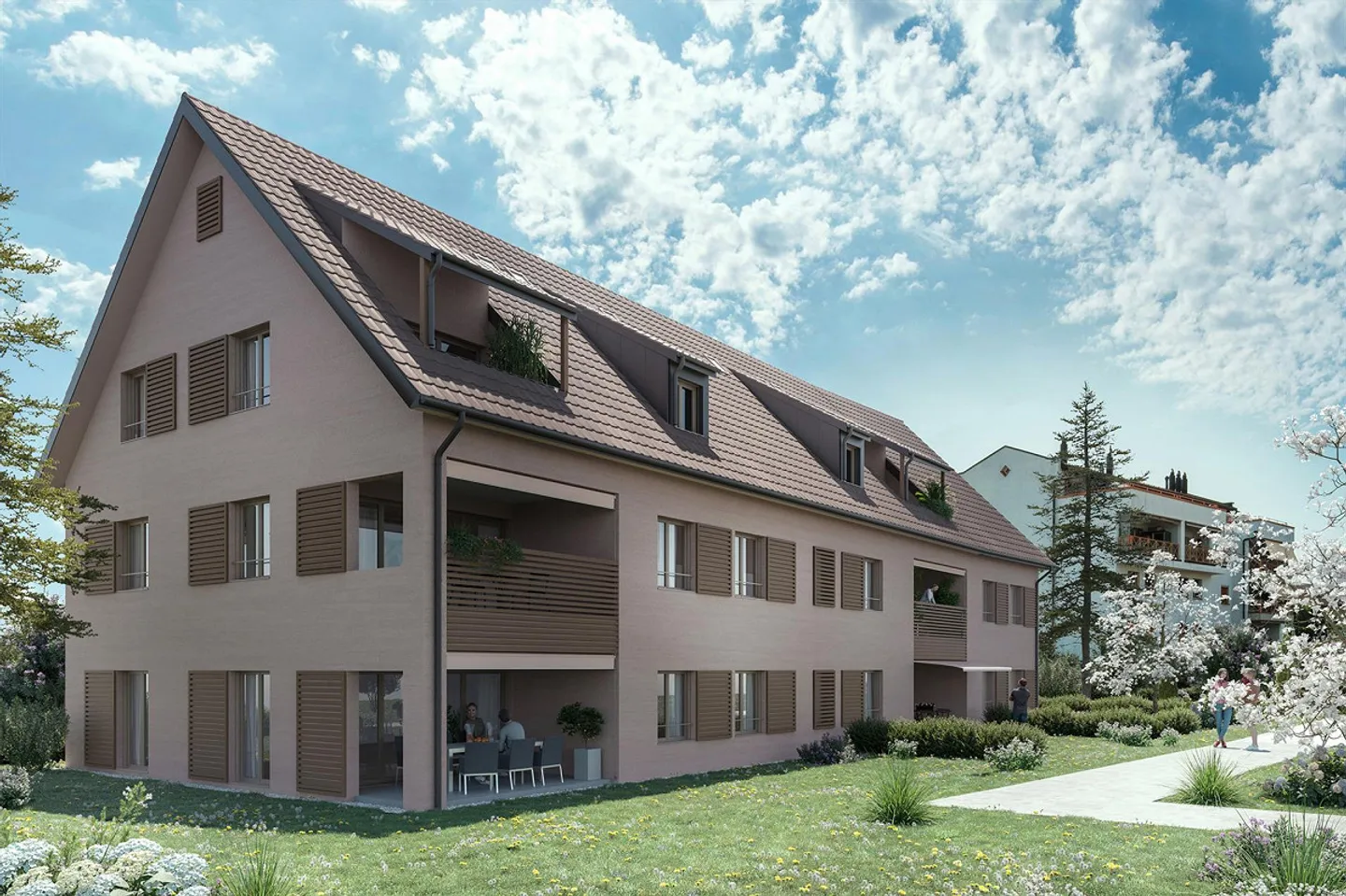 Neubau-Gartenwohnung mit moderner Haustechnik und offenem Grundriss - Foto 5 von 11