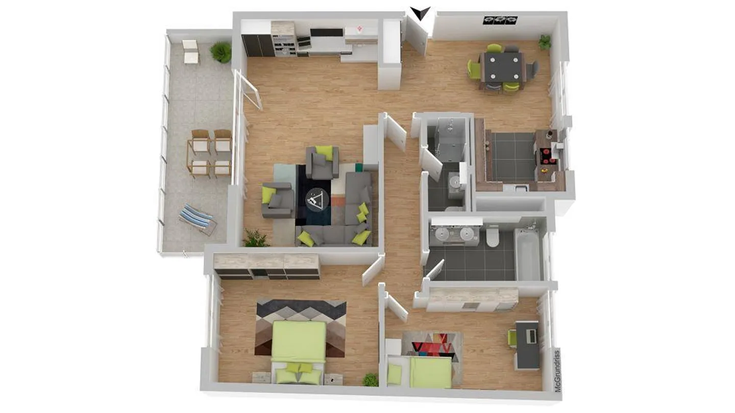 Moderne und grosszügige Wohnung im Herzen von Neuhausen - Foto 3 von 10
