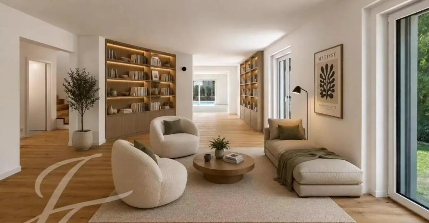 Nur wenige Schritte von den Ufern des Sees: Renovierte Villa mit Pool - Foto 7 von 13