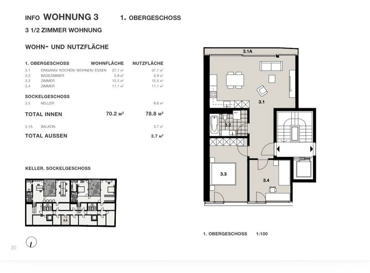 Modernes Apartment beim Neuweilerplatz - Foto 7 von 7