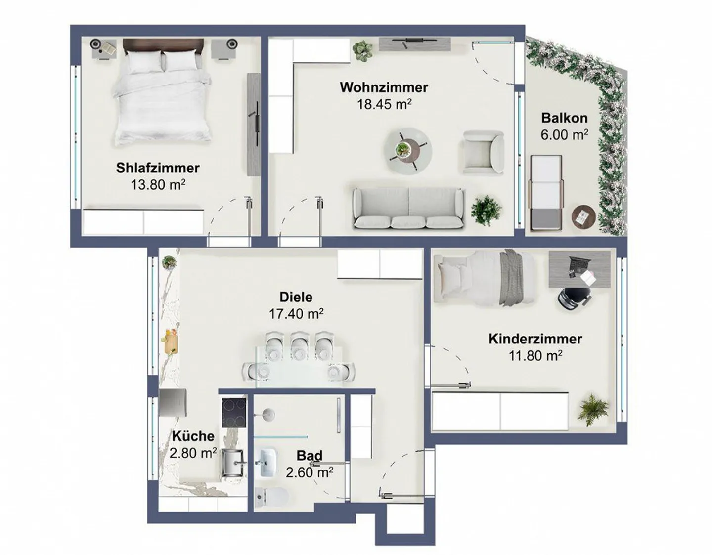 Charmante Wohnung mit Balkon - Foto 11 von 11