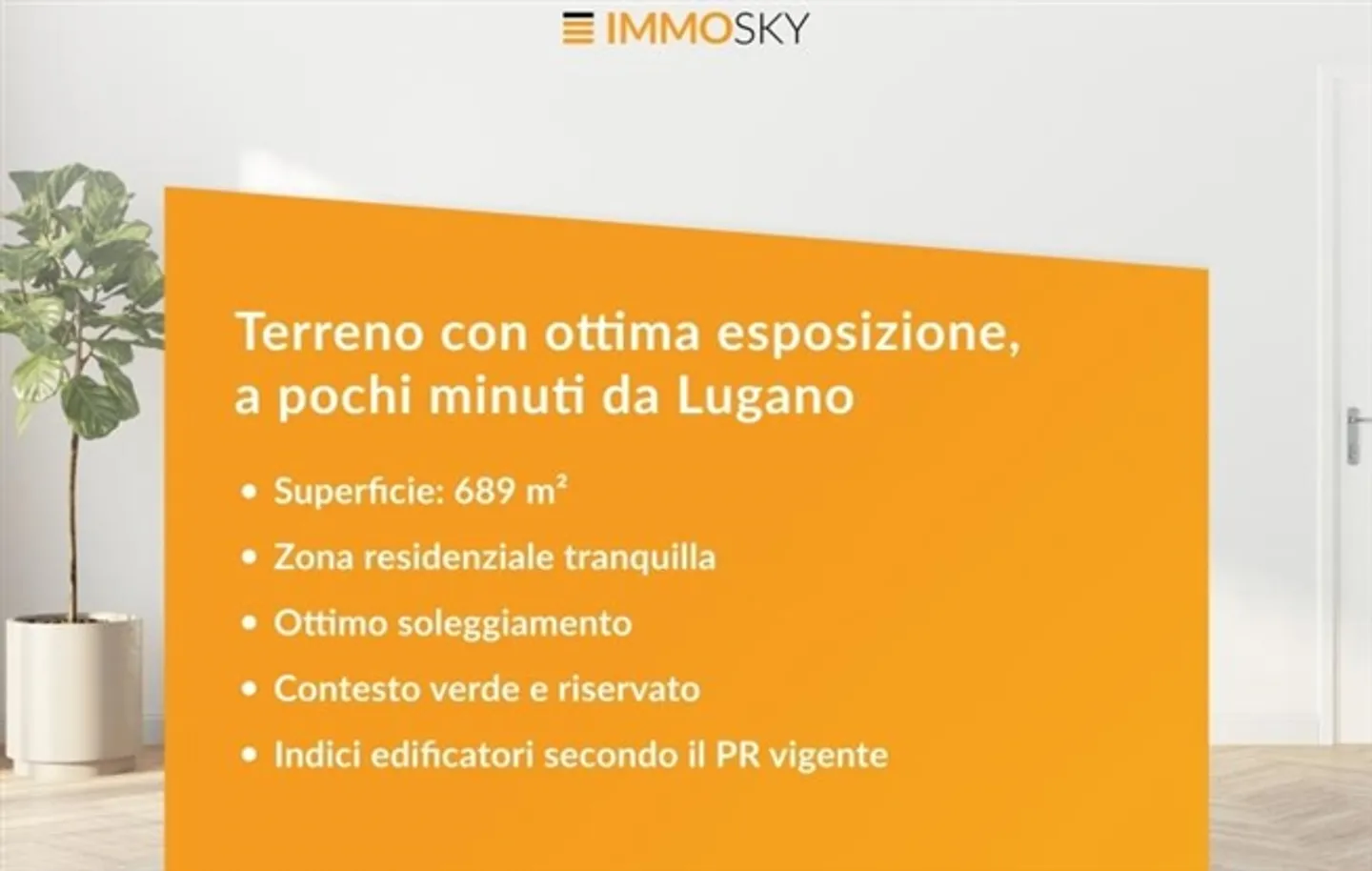 Land with excellent reach, just a few minutes from Lugano - Photo 1 of 1