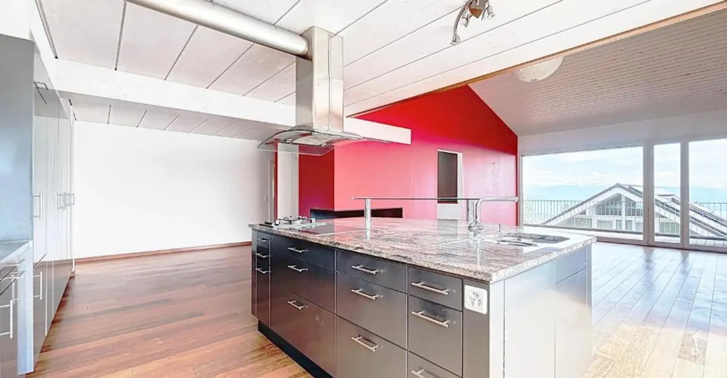 Villa di architetto con terrazza di 100m2 e vista panoramica sul lago, a soli 10 minuti a piedi dal centro di Arzier - Foto 4 di 11