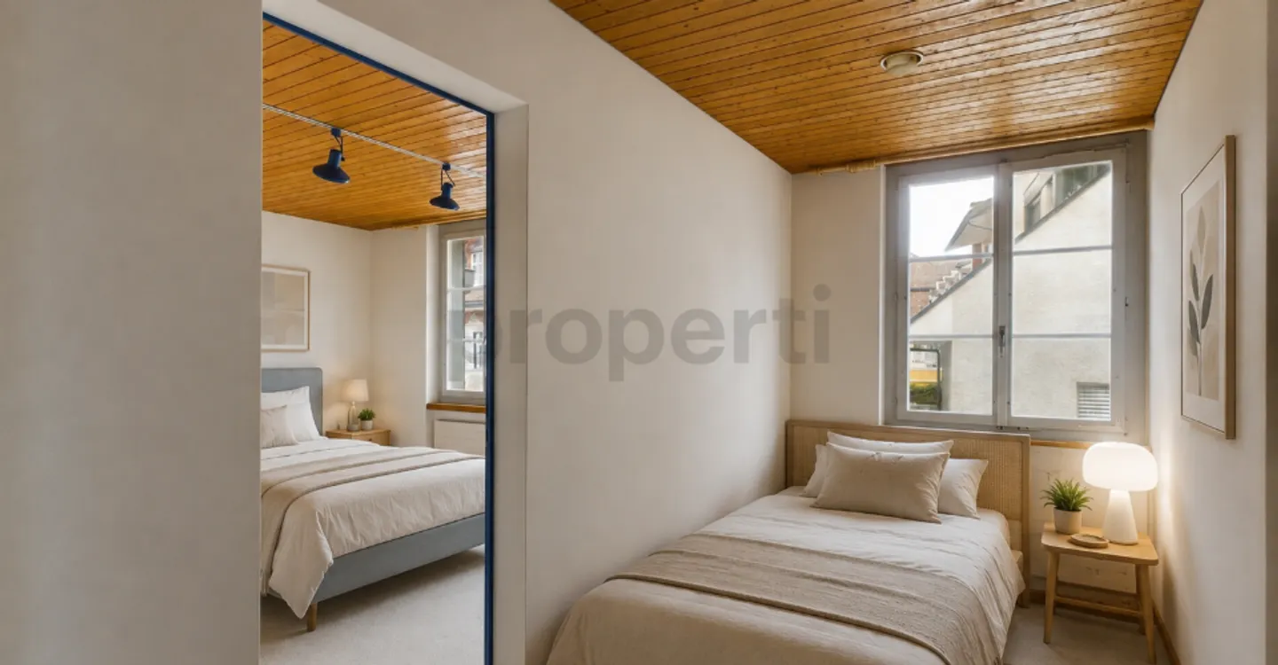 Beaucoup d'espace pour la famille : Maisonette spacieuse avec balcon à Bischofszell - Photo 4 sur 12