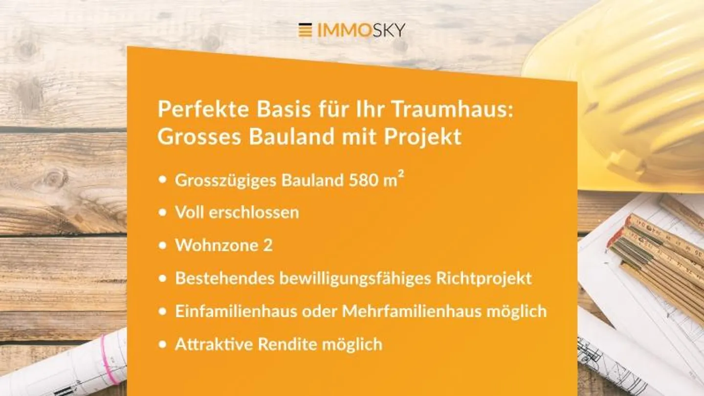 Perfect basis for your dream home: Large building land with project - Photo 2 of 3