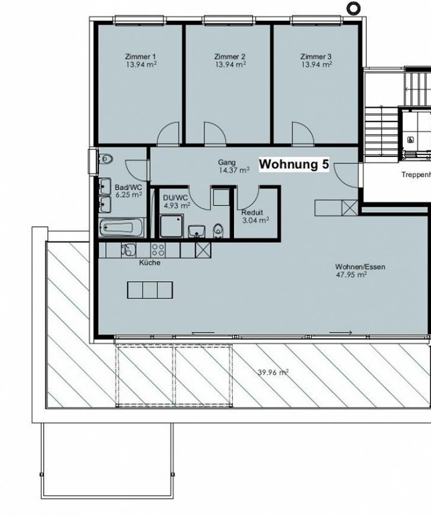 Appartamento attico luminoso di 4,5 stanze con grande terrazza - Foto 11 di 11