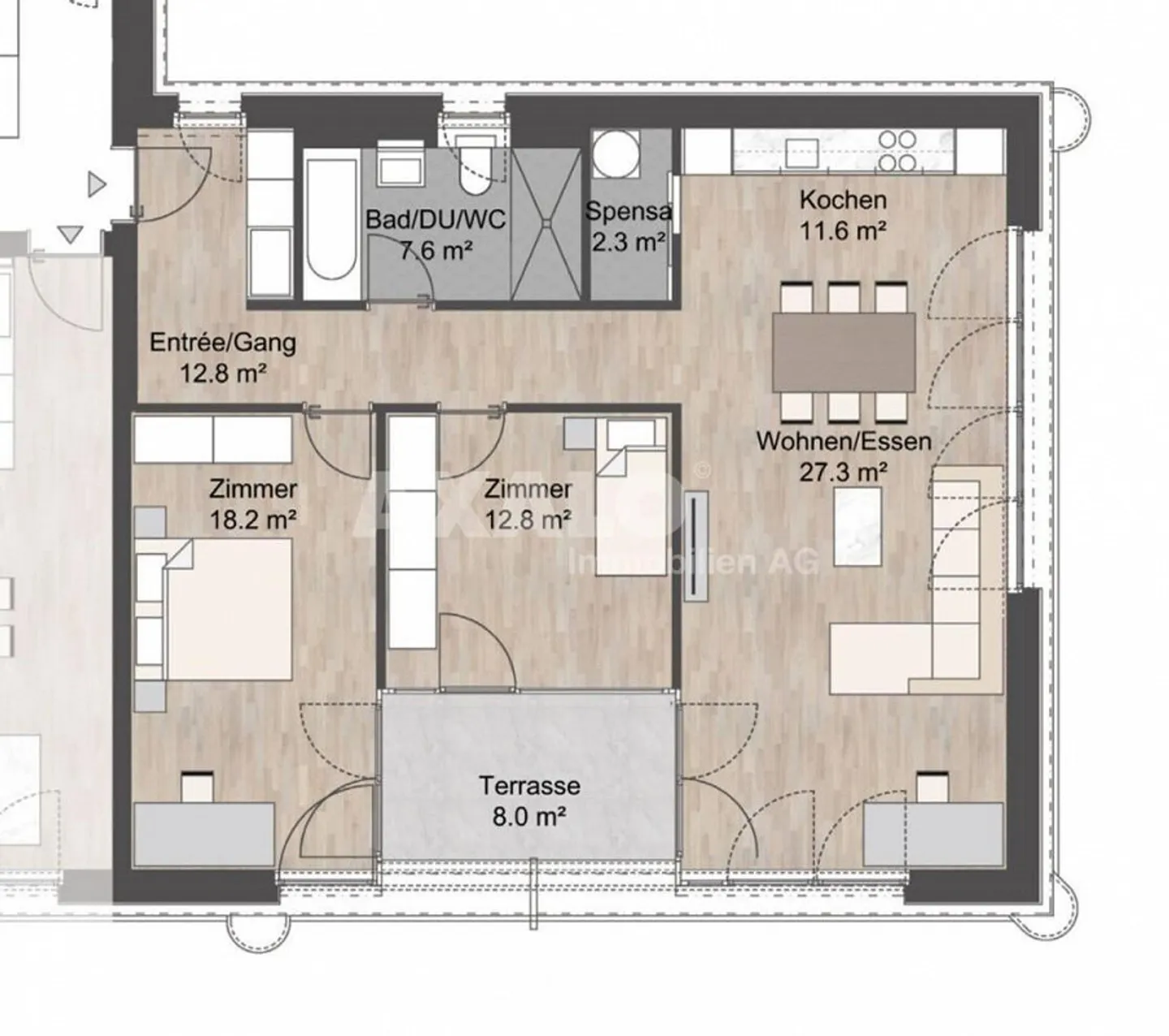 Vita urbana: nuovo appartamento di 3,5 locali al 4° piano con vista spettacolare - Foto 14 di 14
