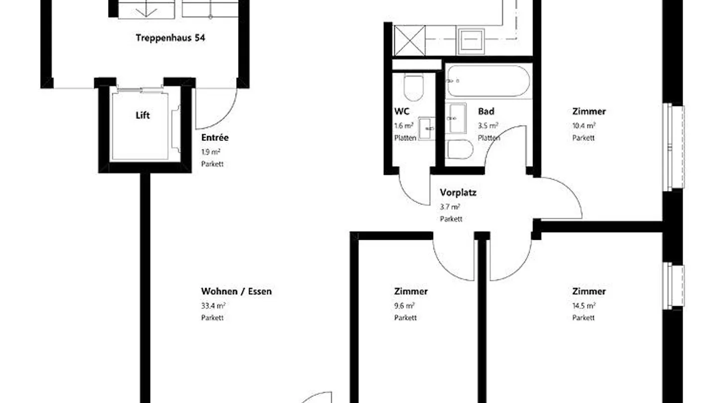 4½ ROOM APARTMENT IN BASEL - BACHLETTEN/GOTTHELF, FURNISHED, TEMPORARY - Photo 8 of 8