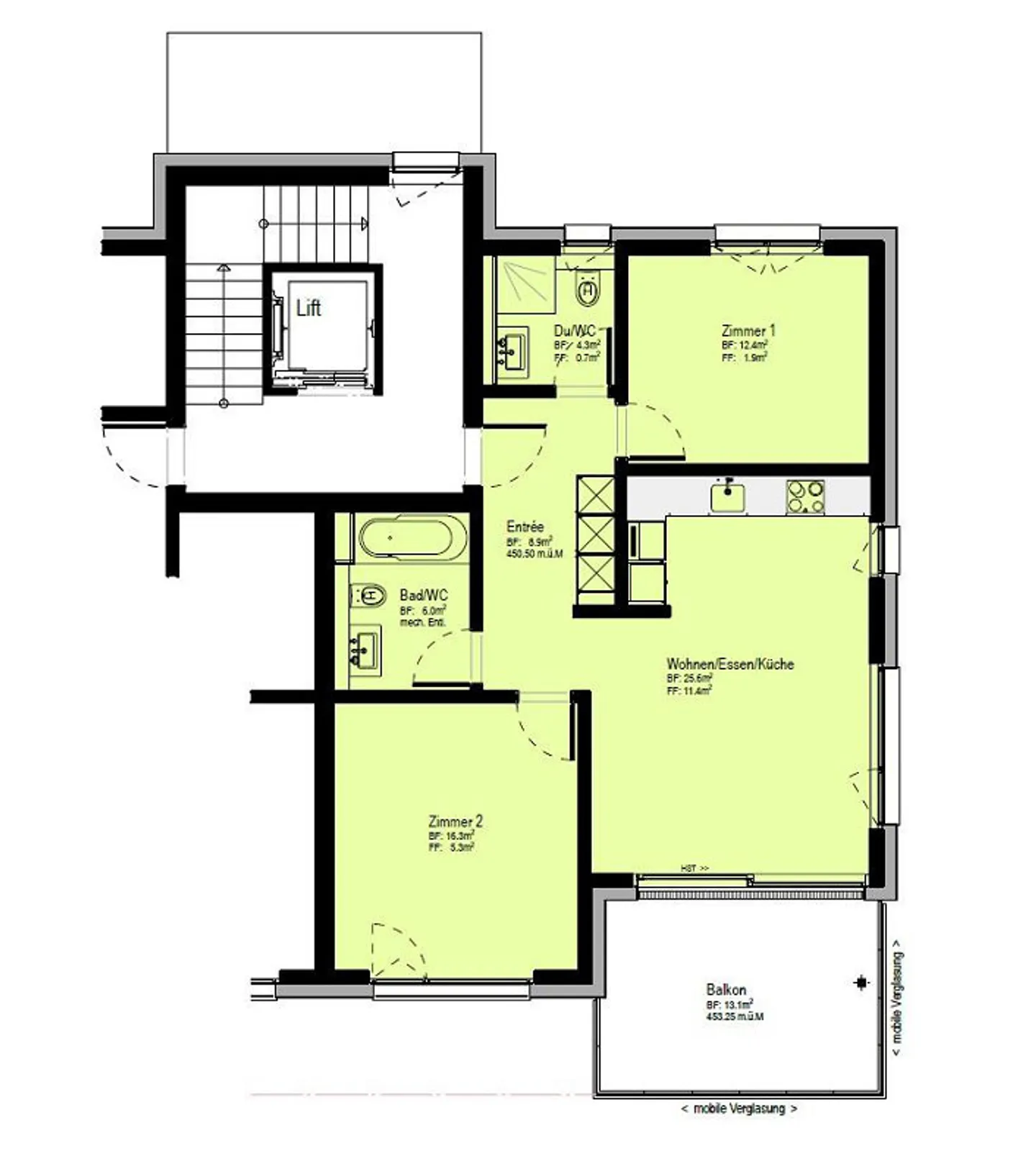 Nouvelle construction - Appartement 3 ½ pièces - Photo 14 sur 14
