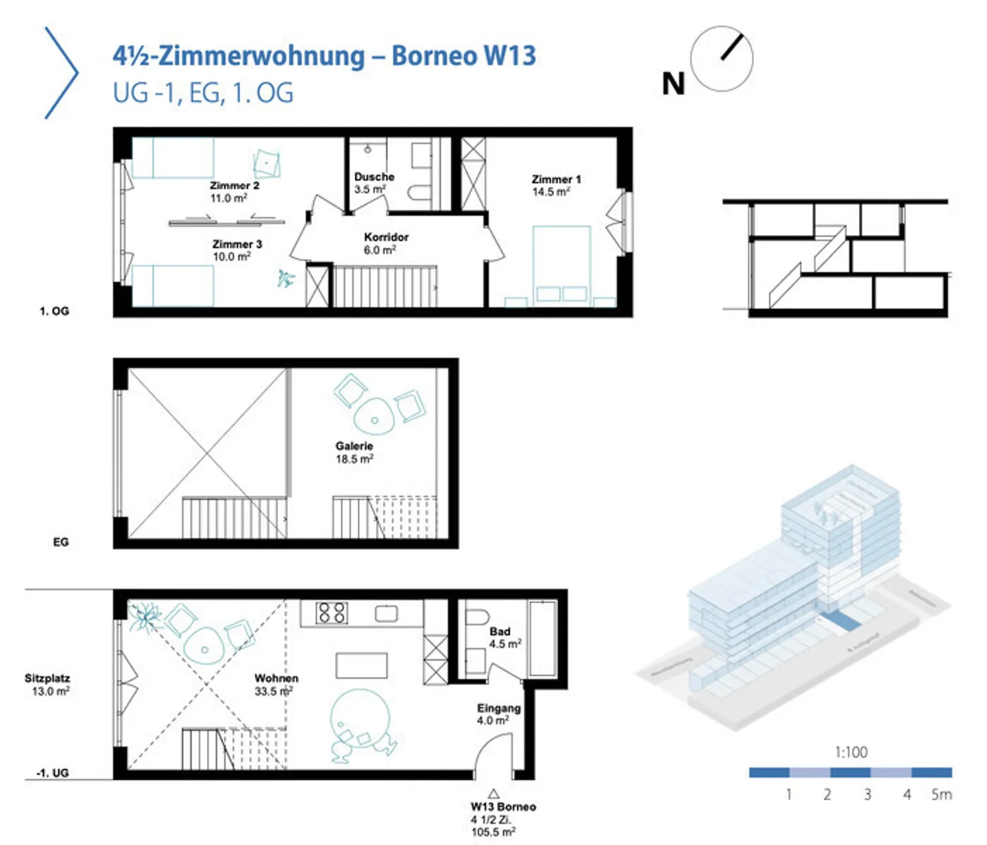 Spacious Three-Level Apartment - Photo 10 of 10