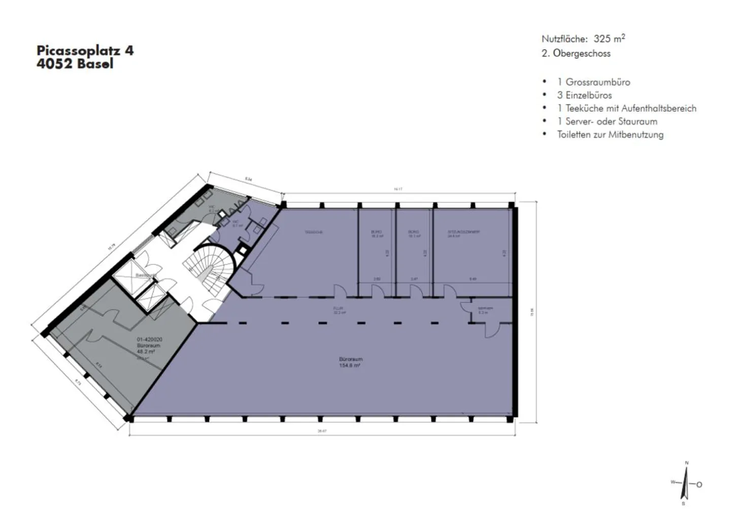 Arbeiten, wo Basel lebt. 325 m2 mit Charakter am Picassoplatz!! - Foto 6 von 6