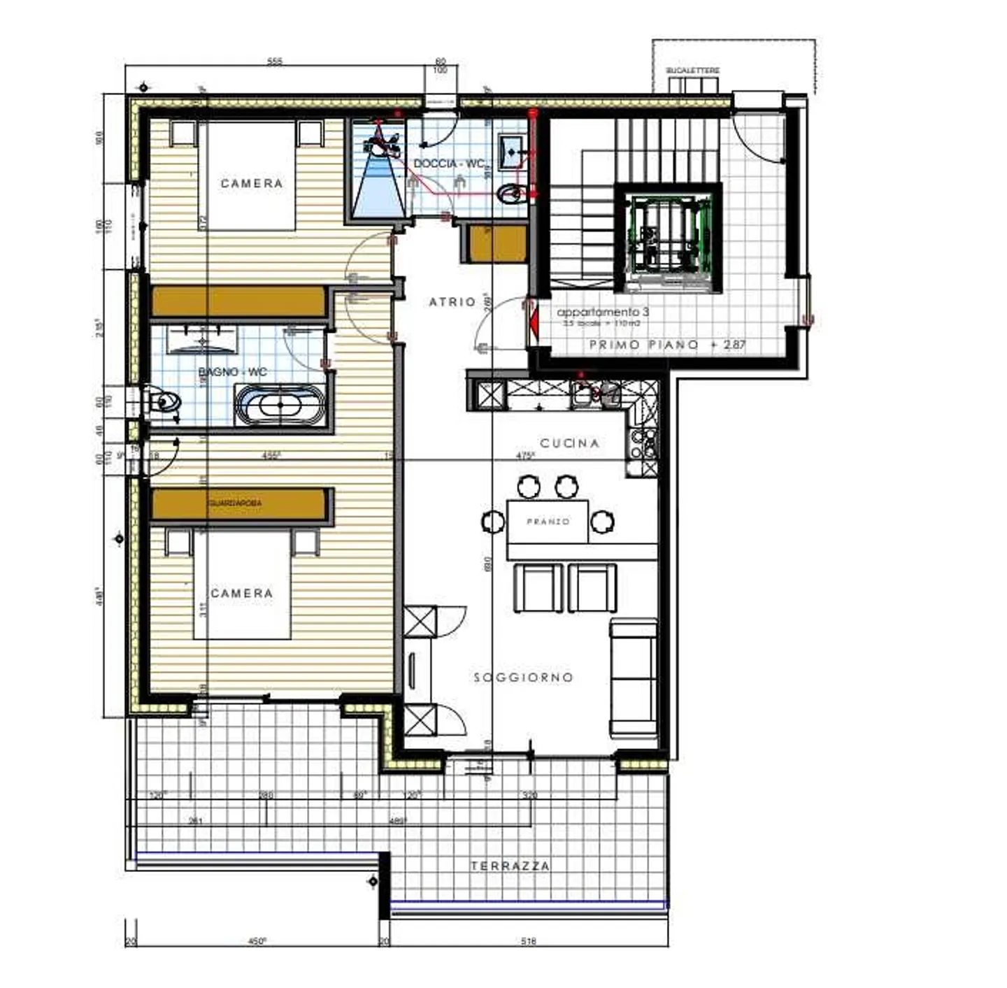 Appartement raffiné de 3,5 pièces avec des normes élevées et une terrasse habitable - Photo 3 sur 8