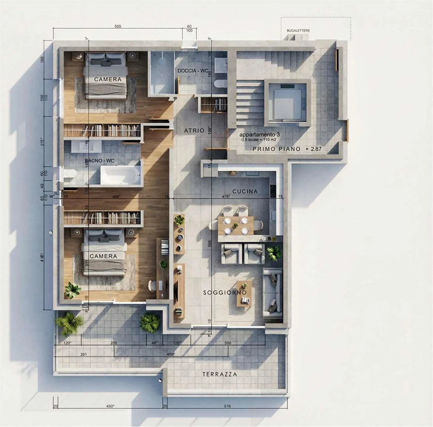 Appartement raffiné de 3,5 pièces avec des normes élevées et une terrasse habitable - Photo 1 sur 8