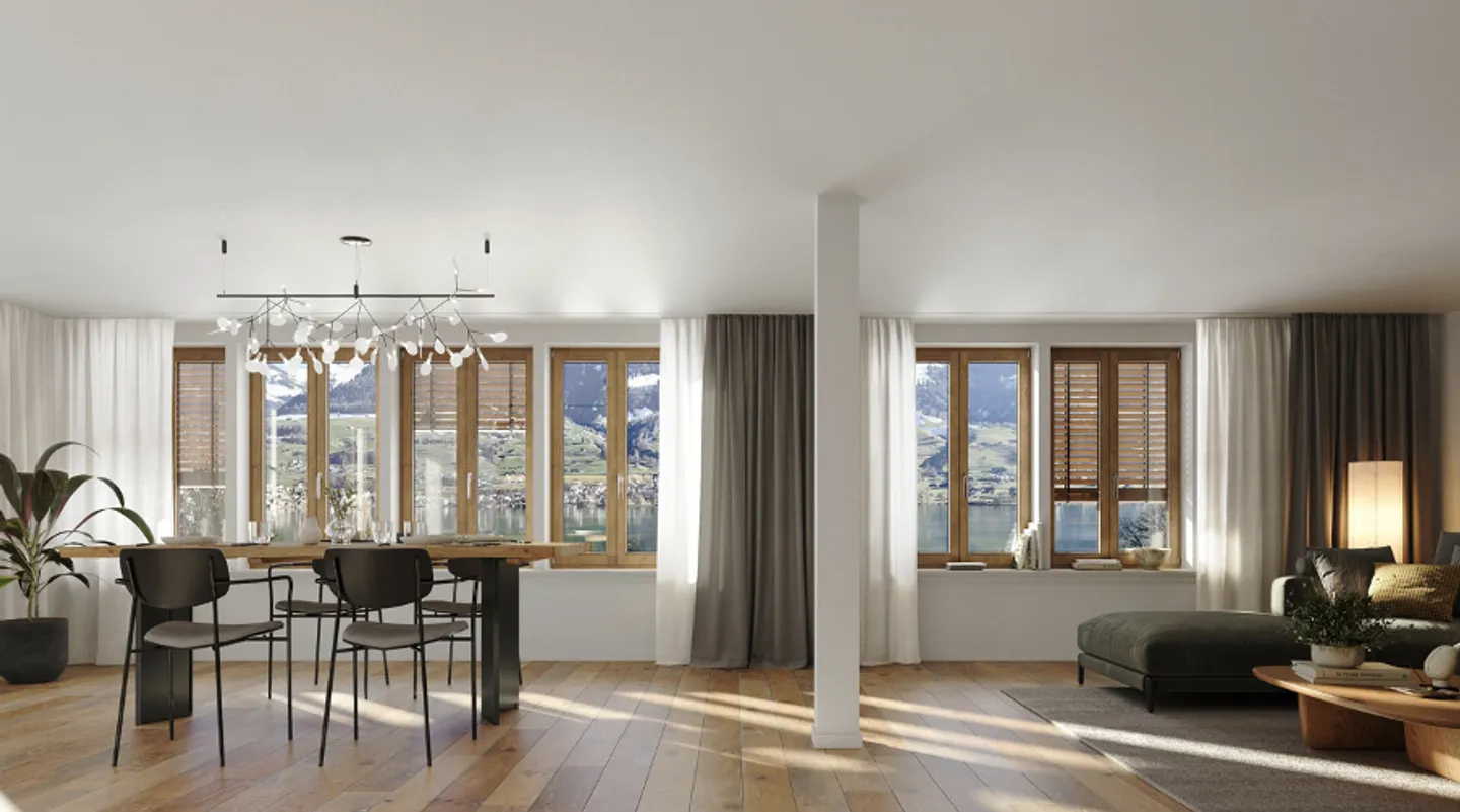 Nuovo edificio di punta al lago Sarner – Duplex 5.5 camere con vista da sogno - Foto 2 di 11