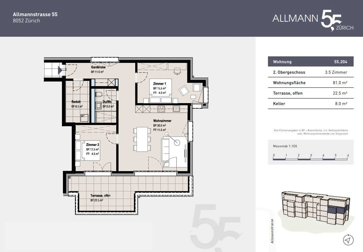Appartamento 3.5 stanze a Zurigo - Foto 8 di 8