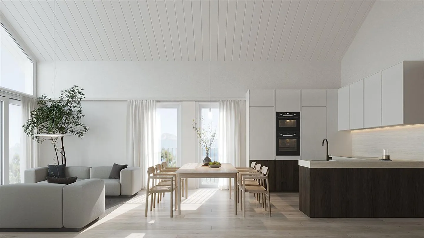 Grand appartement mansardé de 2.5 pièces au coeur de Moiry - Photo 8 sur 10