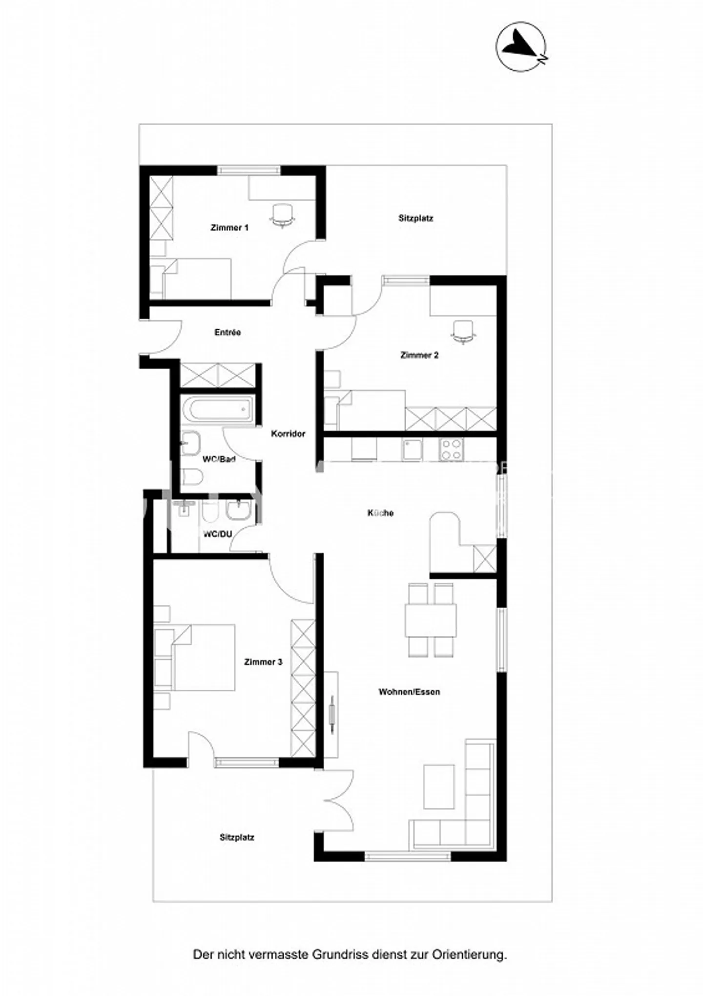 Appartamento 4 1/2 stanze Casa Dosch - Foto 13 di 14