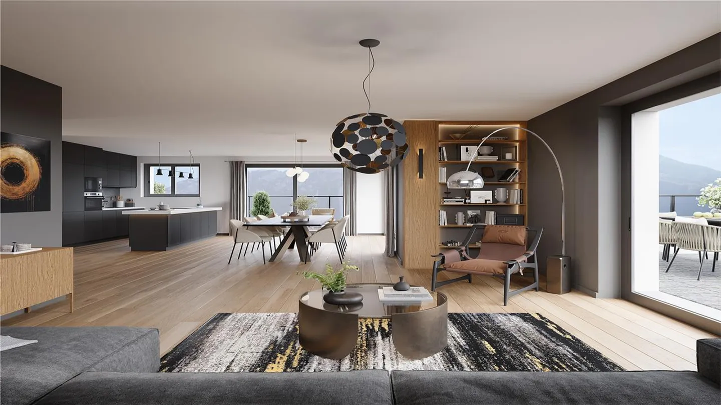 SUPERB PENTHOUSE 5.5 ROOMS IN SALQUENEN - SIERRE - Photo 2 of 4