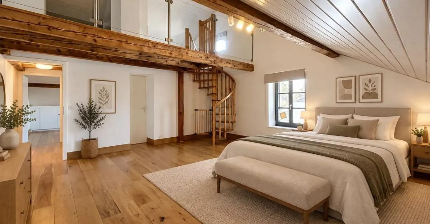 Appartement de charme sous les toits ? Au coeur du Vieux Meyrin - Foto 3 von 12