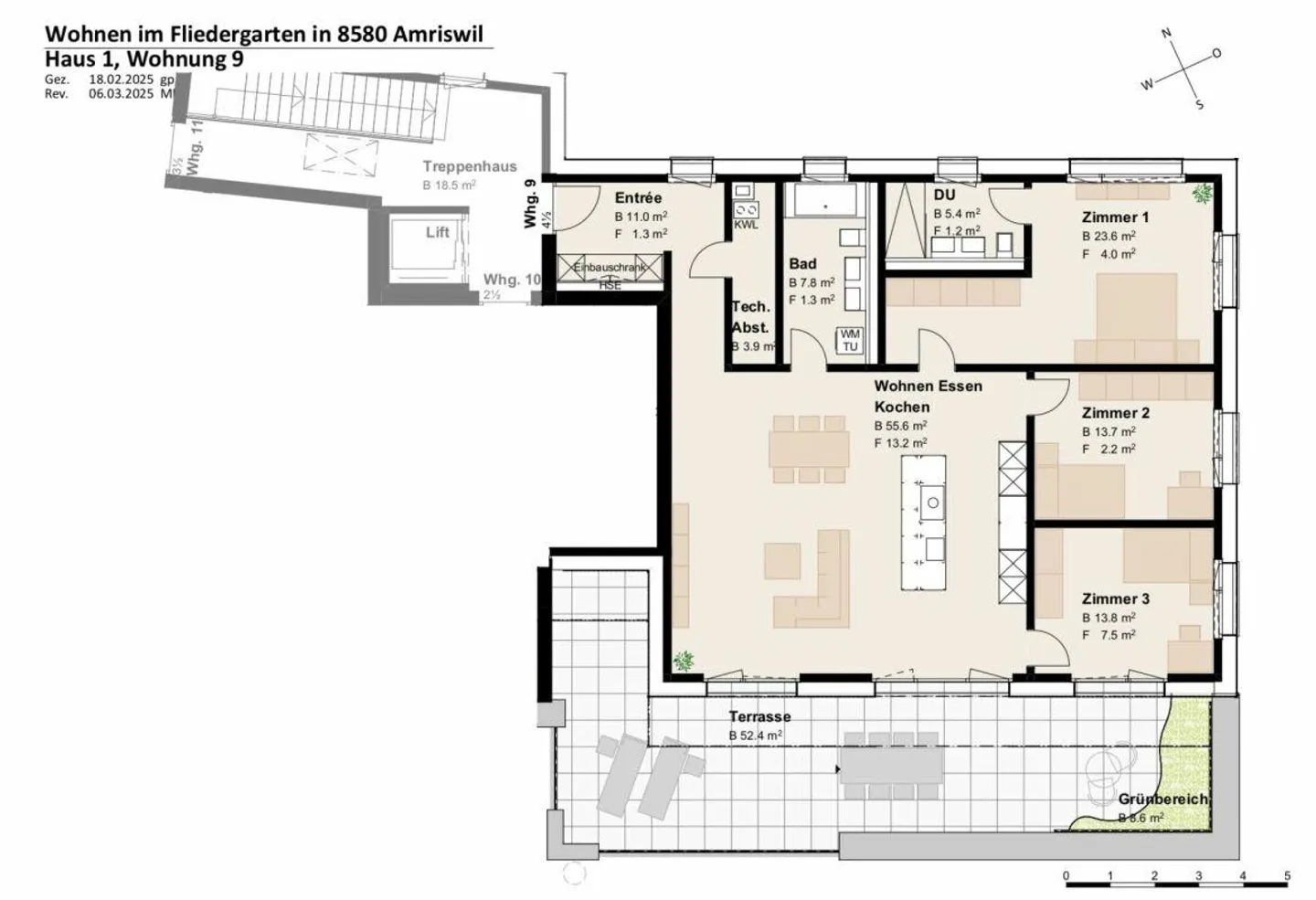 Nuovo progetto di costruzione «Fliedergarten» - vivere moderno con stile e sostenibilità - appartamento di alta qualità all'ultimo piano - Foto 5 di 12