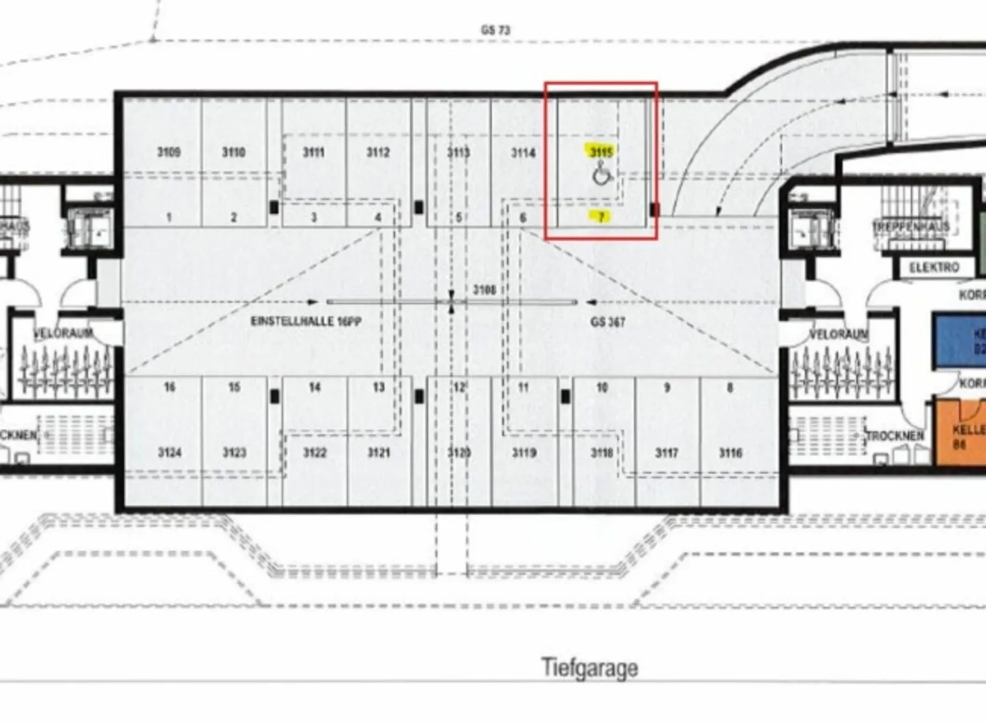 Underground parking space - Photo 2 of 3