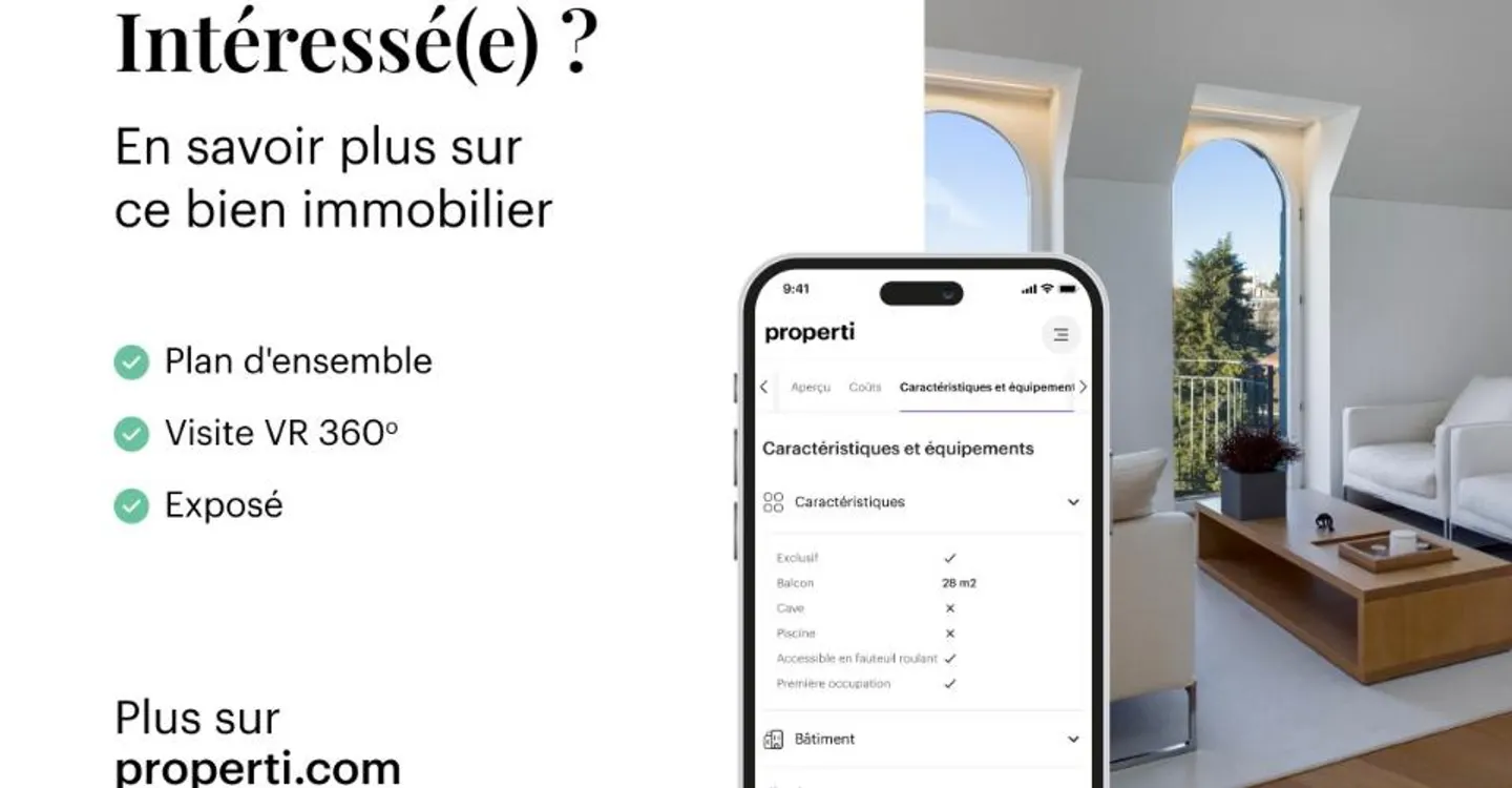 Ungehinderte Aussicht auf das Schloss und die Voralpen, Dachgeschoss 3 m Decke, 12 m² Balkon & Parkplatz Inklusive! - Foto 2 von 7