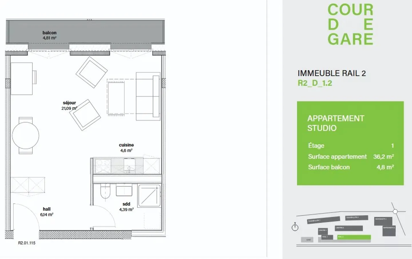 Studio 1 room - Photo 5 of 5