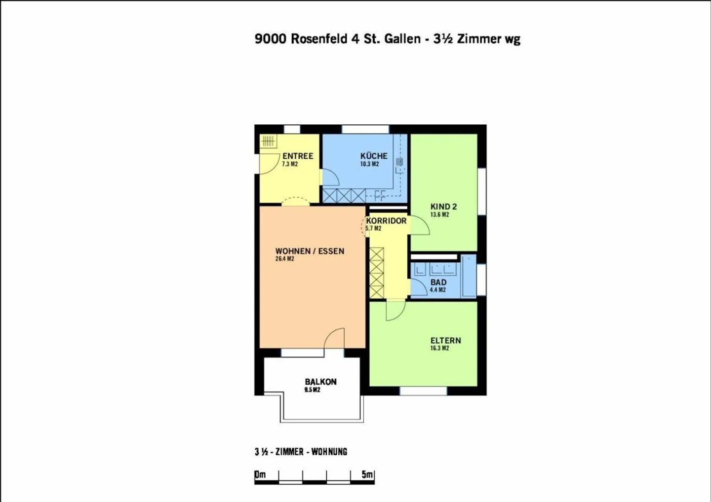 3 1/2 Zimmer-Wohnung Feldliquartier - Foto 9 von 9