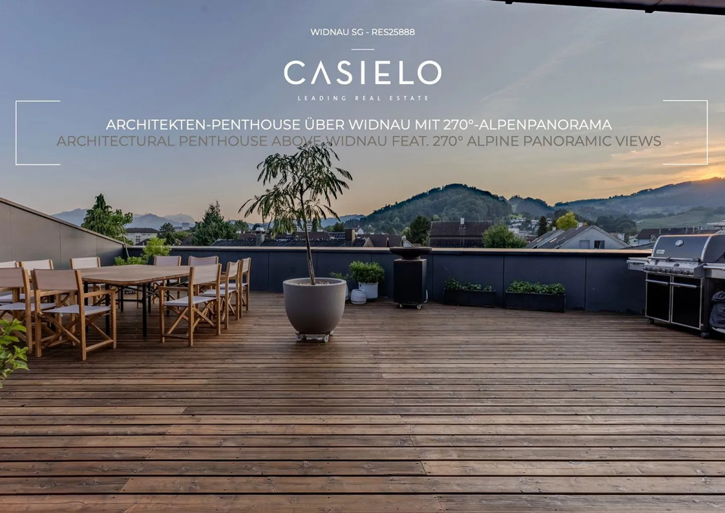 Architekten-Penthouse über Widnau mit 270° Alpen-Panorama - Photo 1 of 24