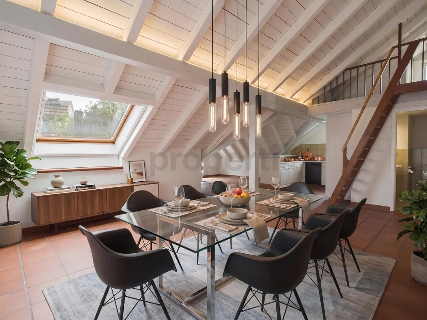Luminoso appartamento mansardato di 4,5 stanze con balcone a Beringen - Foto 1 di 16