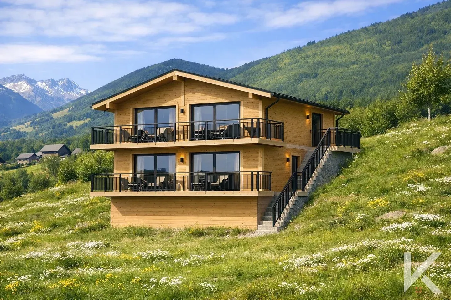 Prachtvolle 3.5-Zimmer-Wohnung in einem neu gebauten Chalet - Photo 1 sur 2
