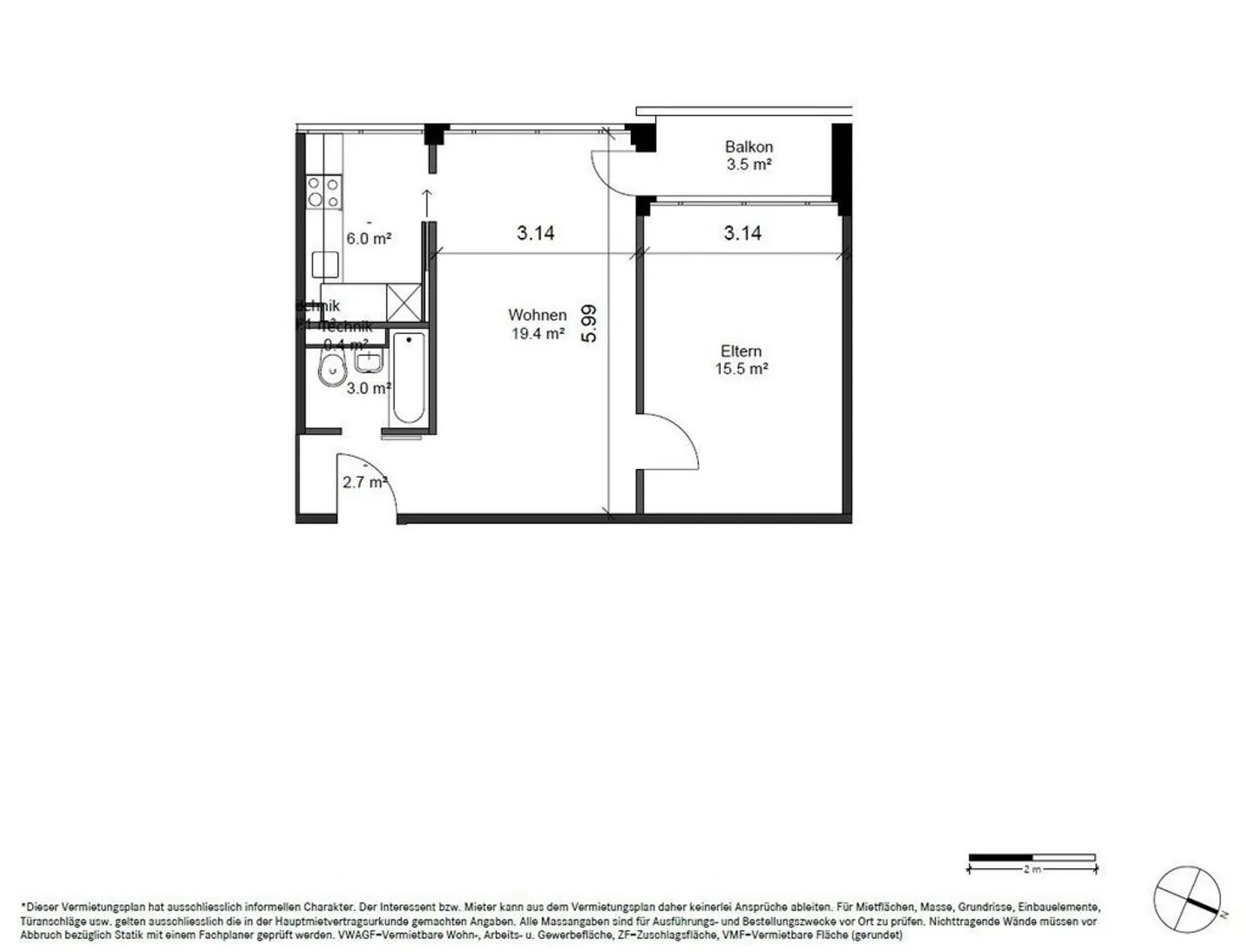 Appartamento moderno 2 locali a St. Gallen - Foto 12 di 12