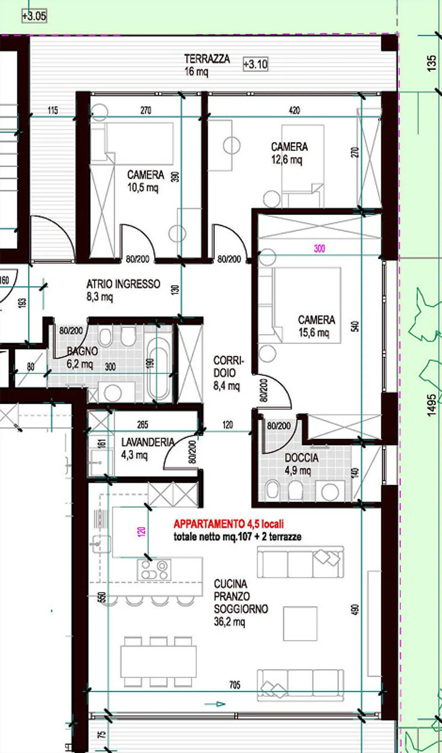 New apartment with large garden in a convenient and quiet area - Photo 10 of 13
