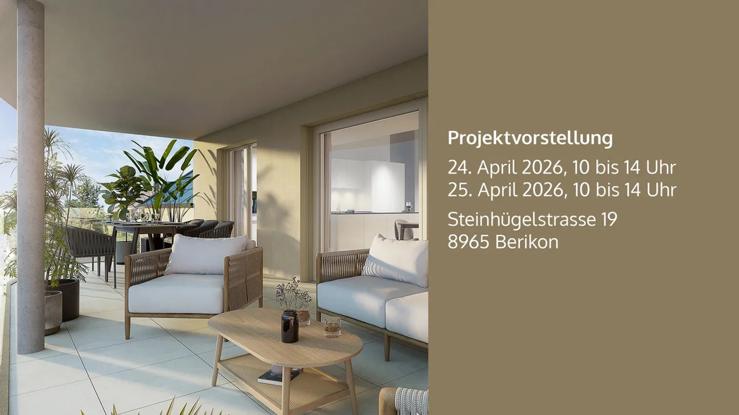 Stilvolle Wohnung in Berikon - Foto 1 von 12