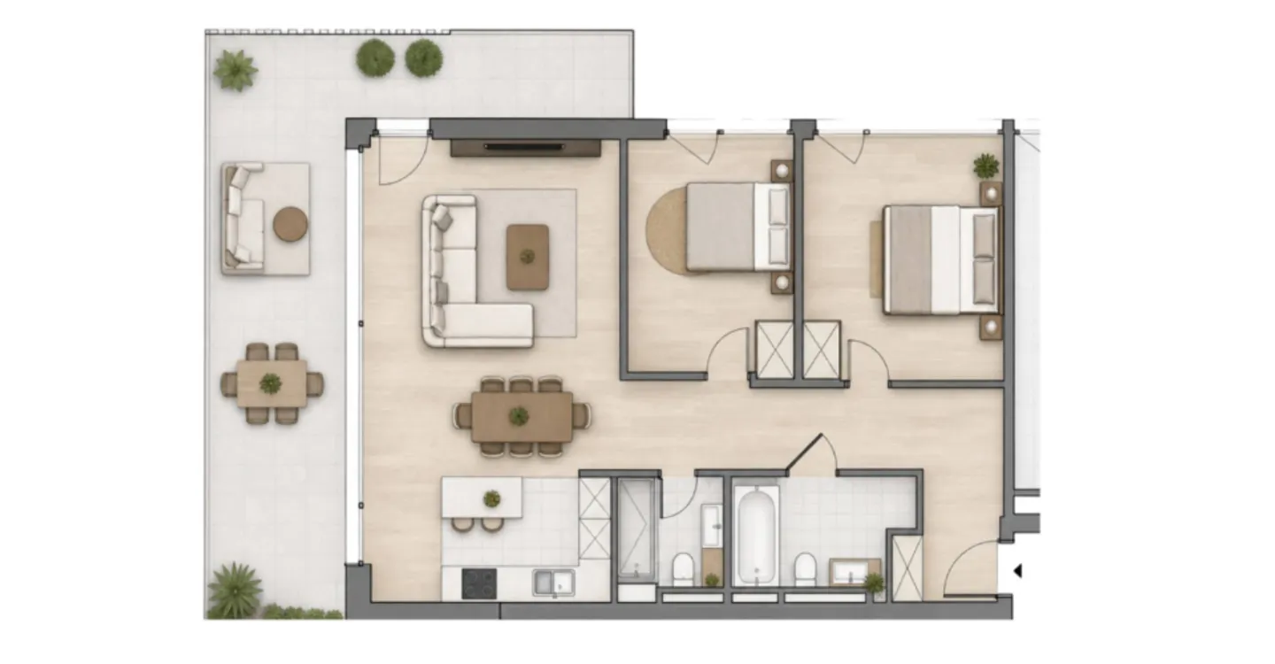 Magnificent new apartment with large terrace and stunning view! - Photo 5 of 6