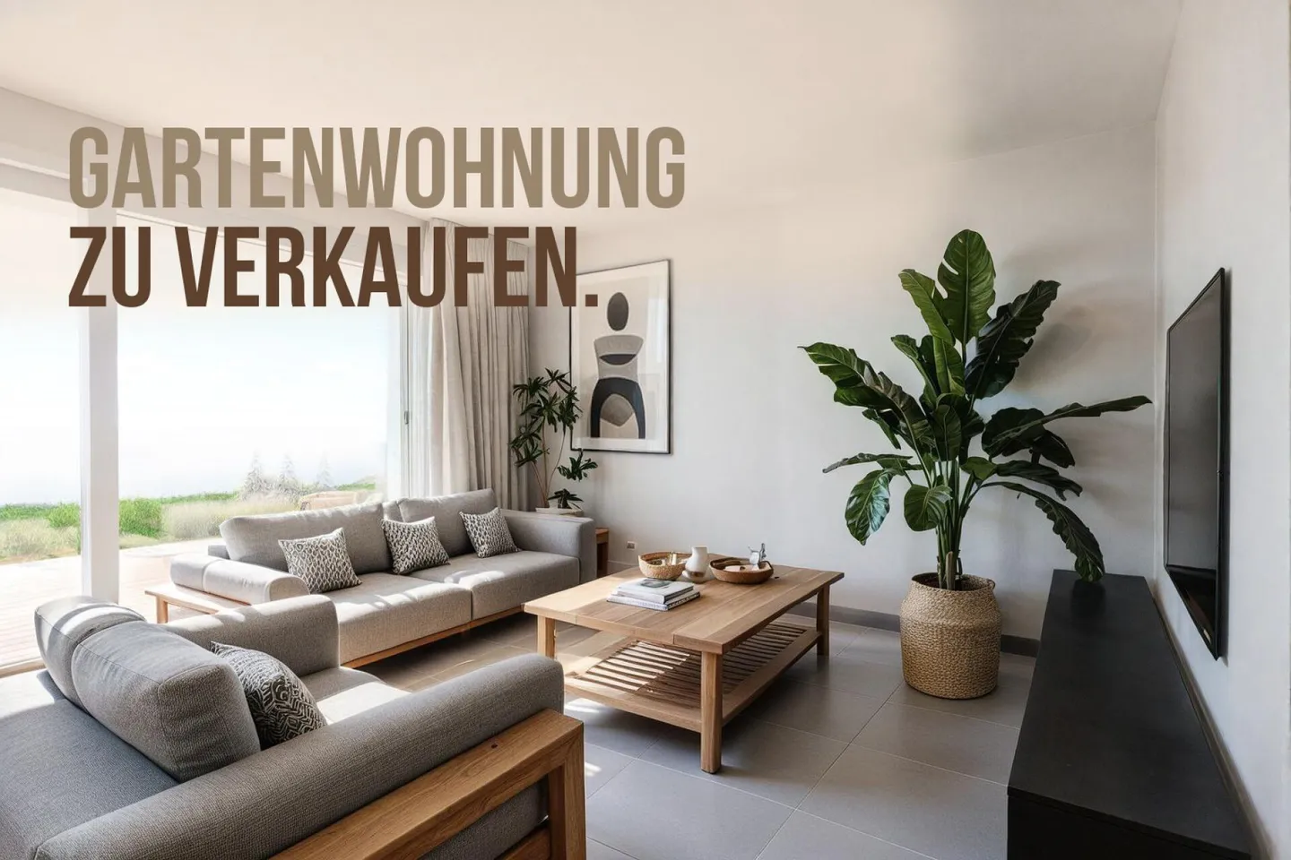 Stilvolle Gartenwohnung mit Blick - Foto 1 von 7