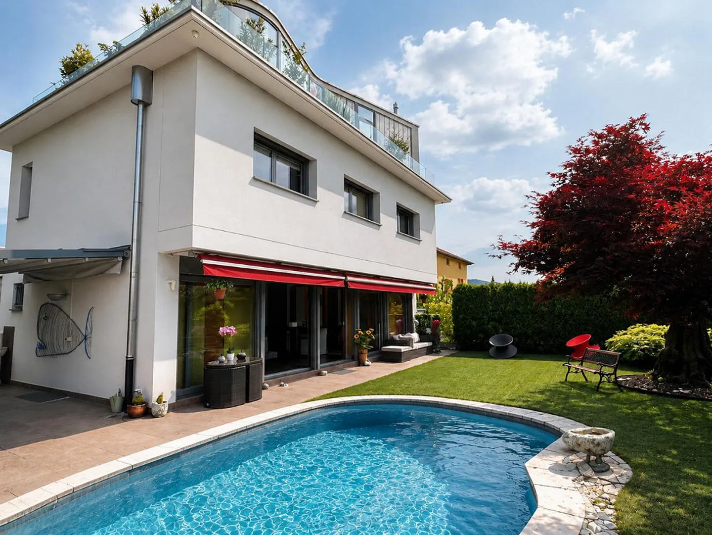 Mendrisio, Stabio : Grande maison individuelle avec jardin et piscine - Photo 10 sur 10