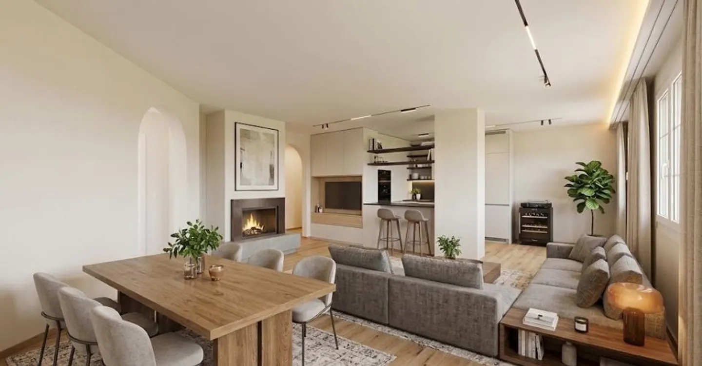 Appartement de jardin confortable de 3,5 pièces avec cheminée et potentiel de conception - Photo 2 sur 11