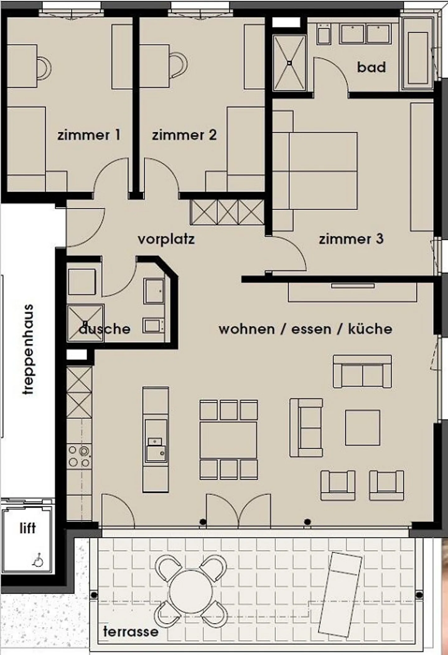 Appartement moderne dans un environnement rural - Photo 2 sur 10