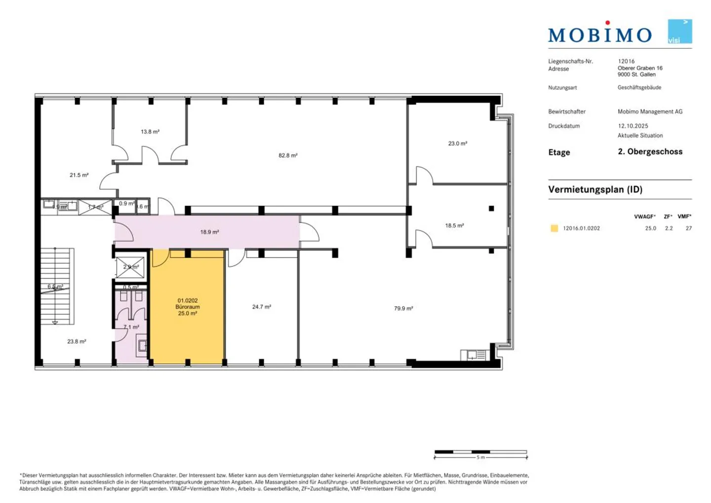 27 m² Bureau / Salle de Pratique au Cœur de St. Gallen - Photo 4 sur 7