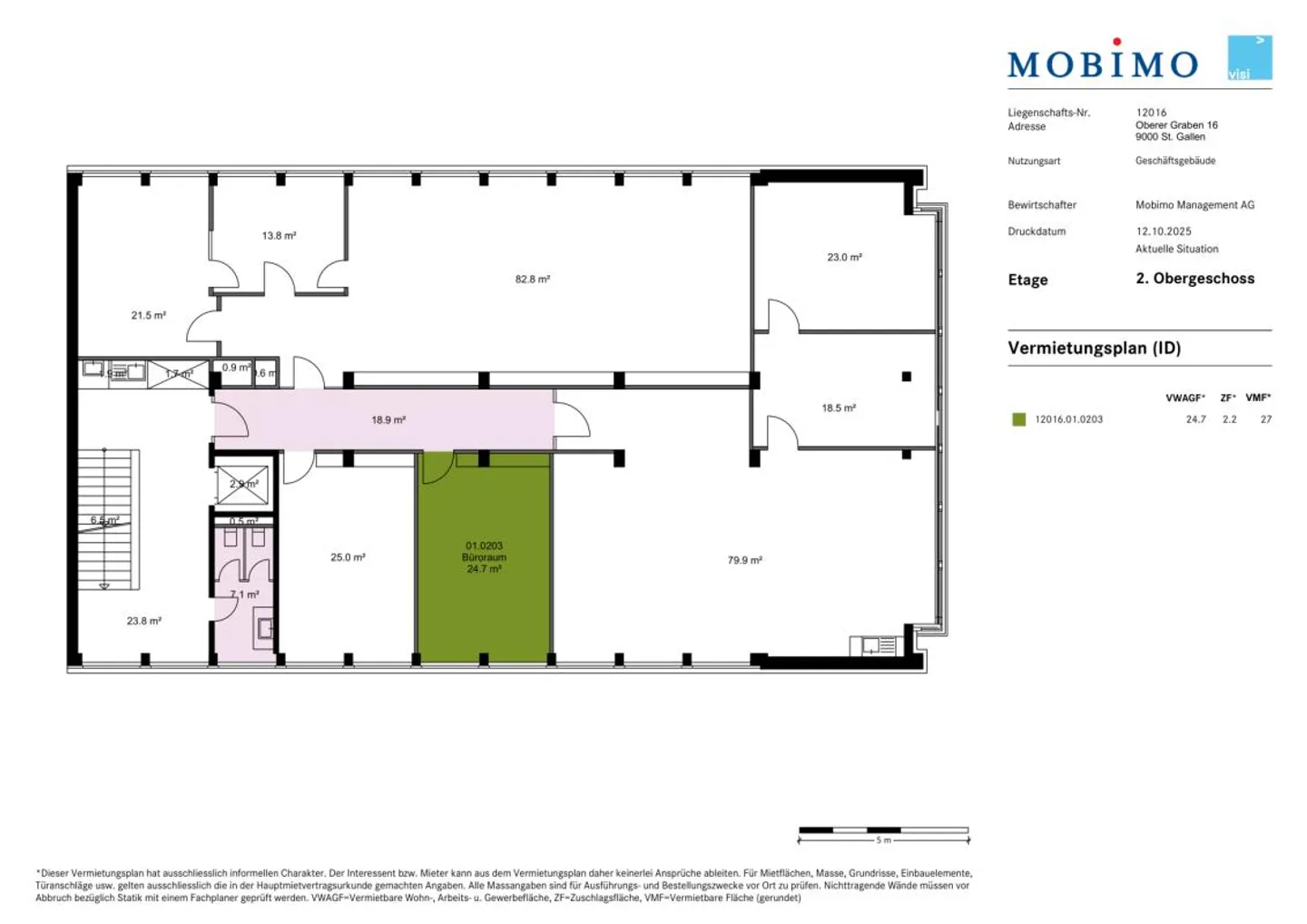 27 m² Bureau / Salle de Pratique au Cœur de St. Gallen - Photo 5 sur 7